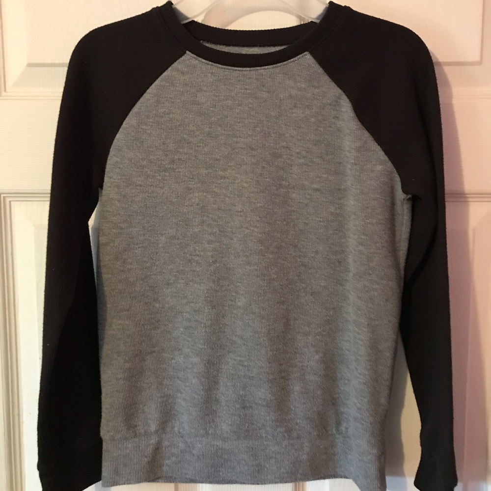 Jumping Beans Gray & Black LS Waffle Shirt Boys 8